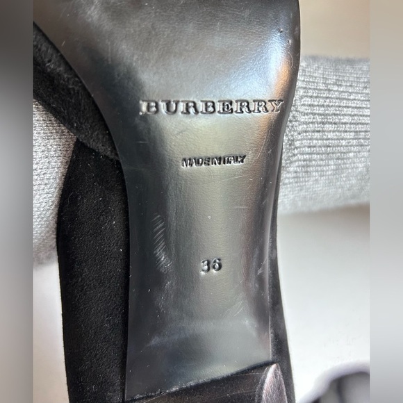 BURBERRY Virna 105 Black Suede Classic Pumps Heels 36 - Picture 8 of 15